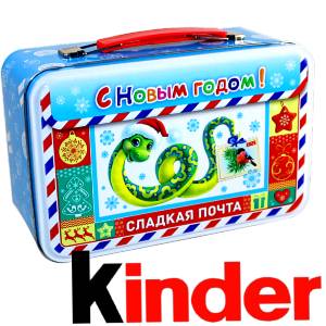 Сладкий подарок на Новый Год в картонной упаковке весом 430 грамм по цене 2136 руб в Приозерске