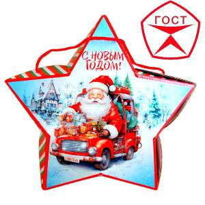 Детский подарок на Новый Год в жестяной упаковке весом 950 грамм по цене 1182 руб в Приозерске
