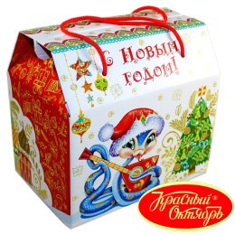 Детский новогодний подарок в картонной упаковке весом 950 грамм по цене 1108 руб в Приозерске